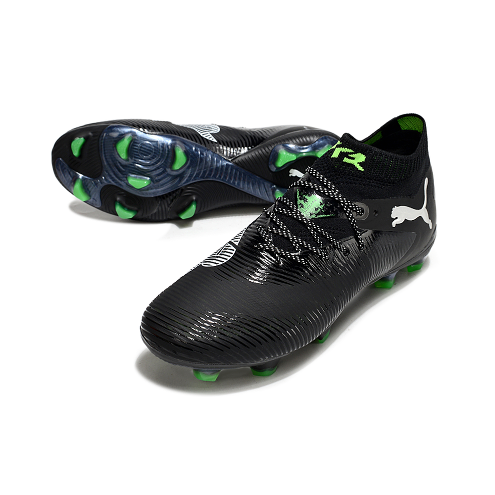 Chuteira Campo Puma Future 8 FG Preto e Verde