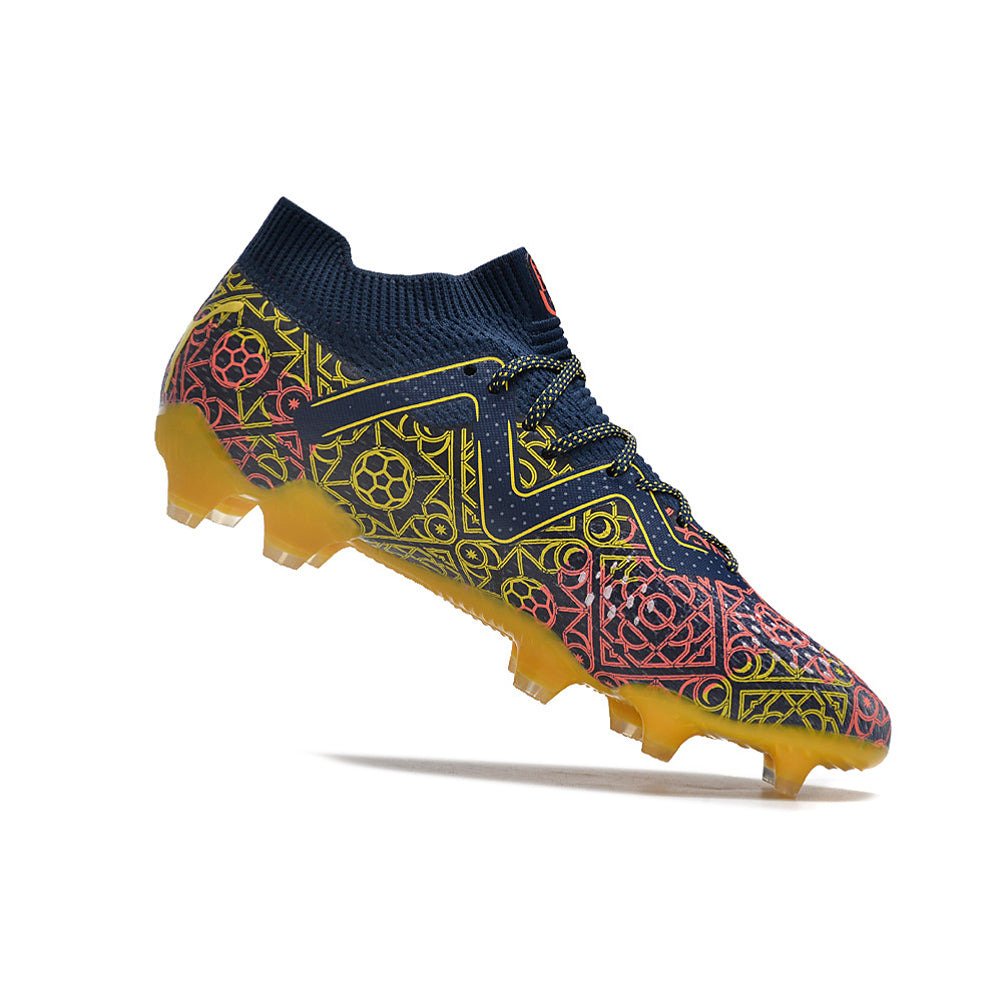 Chuteira Campo Puma Future Ultimate FG Azul e Amarela