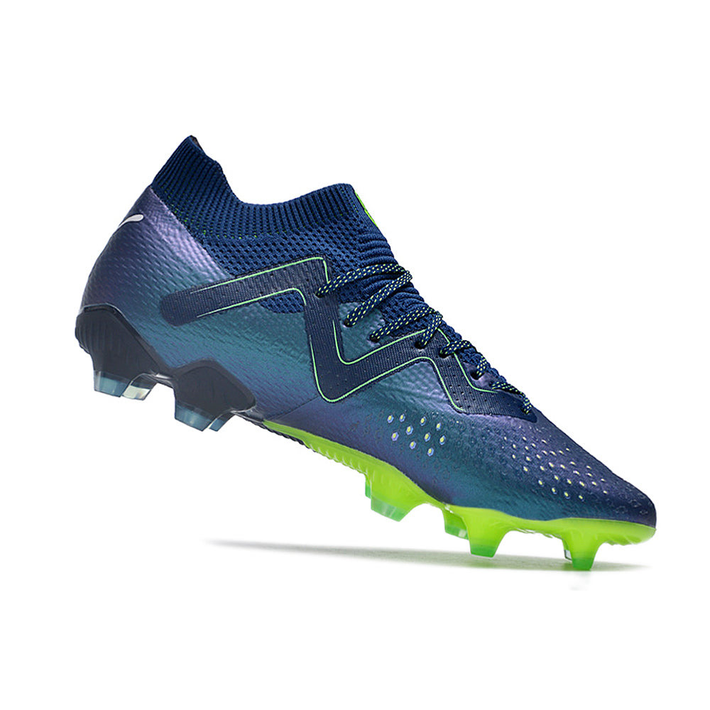 Chuteira Campo Puma Future Ultimate FG Azul e Verde 