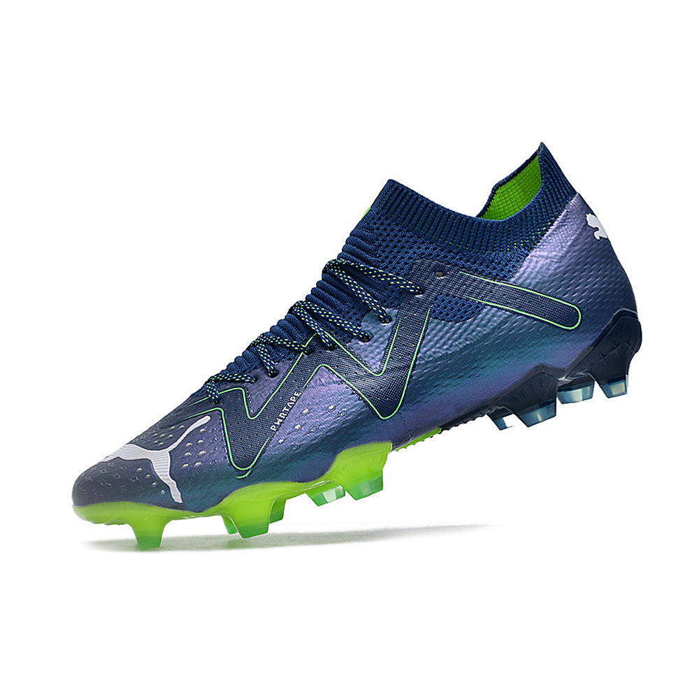 Chuteira Campo Puma Future Ultimate FG Azul e Verde 