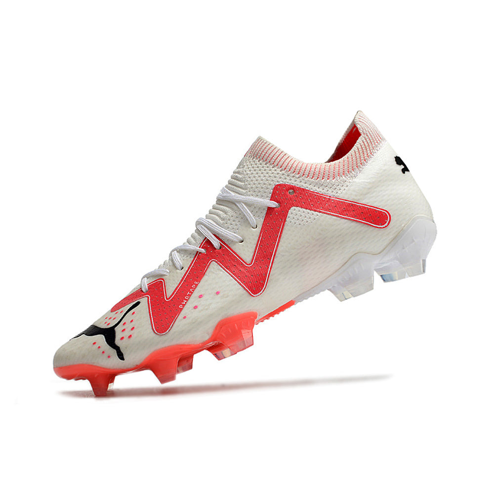 Chuteira Campo Puma Future Ultimate FG Branca e Rosa 