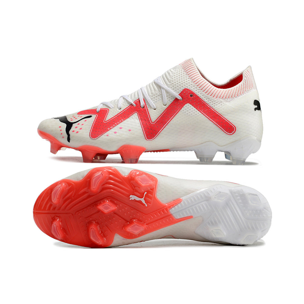 Chuteira Campo Puma Future Ultimate FG Branca e Rosa 
