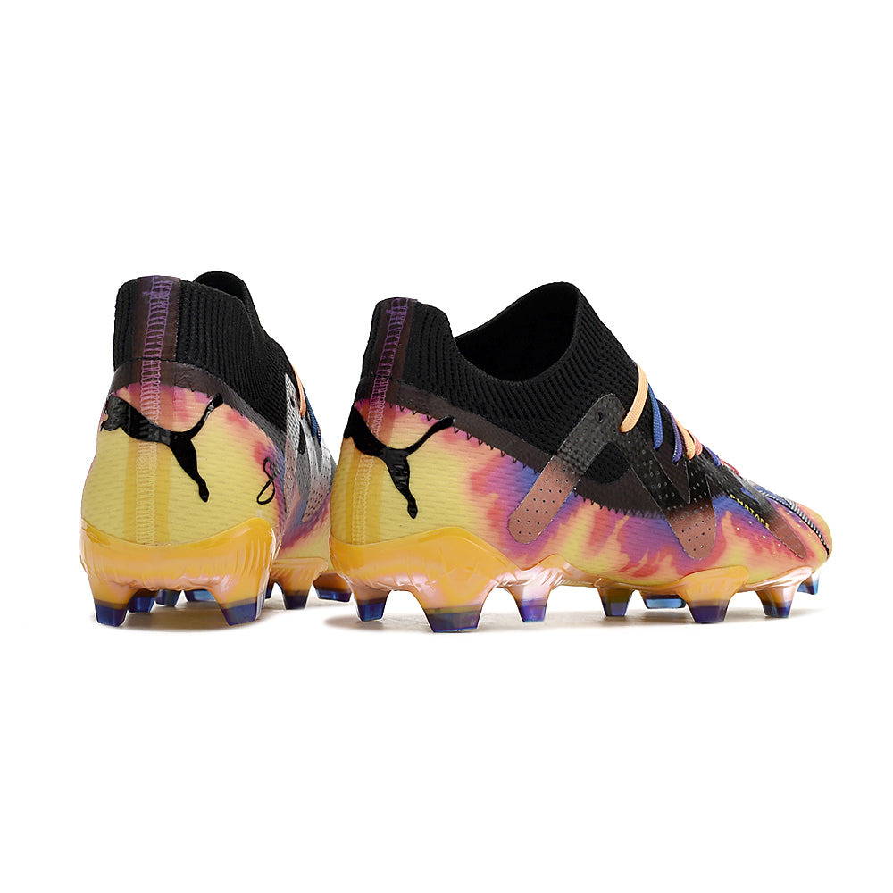 Chuteira Campo Puma Future Ultimate FG Preta e Amarela 