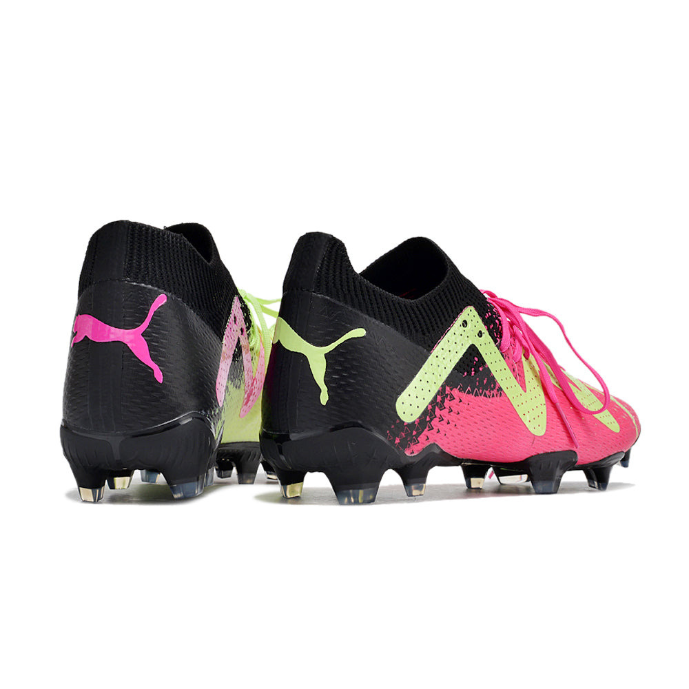 Chuteira Campo Puma Future Ultimate FG Preta, Verde e Rosa 