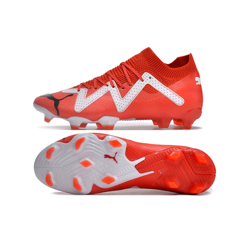 Chuteira Campo Puma Future Ultimate FG Vermelha e Branca