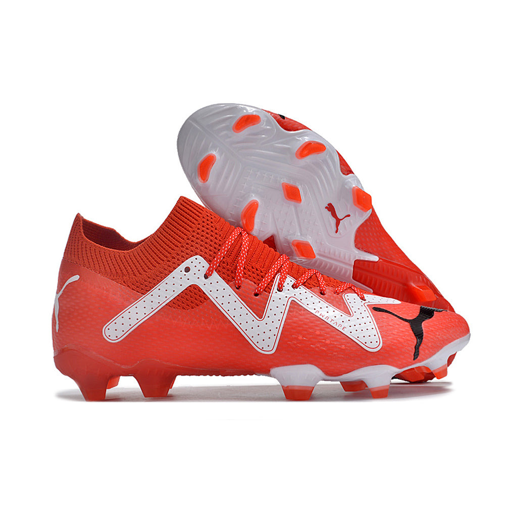 Chuteira Campo Puma Future Ultimate FG Vermelha e Branca
