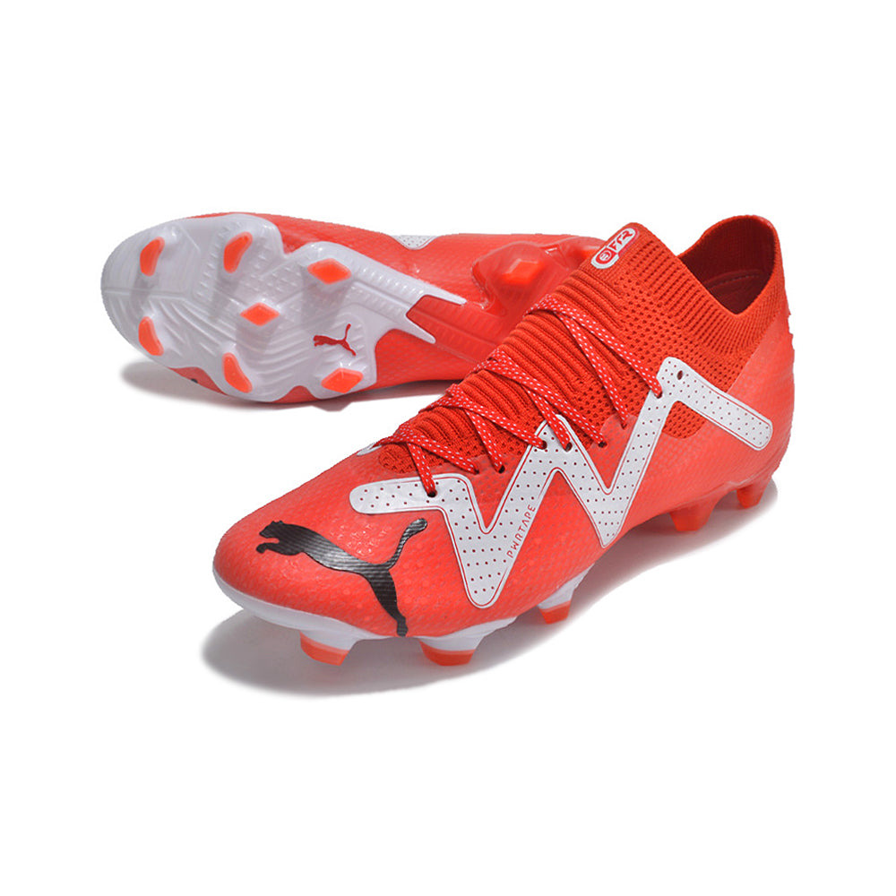 Chuteira Campo Puma Future Ultimate FG Vermelha e Branca