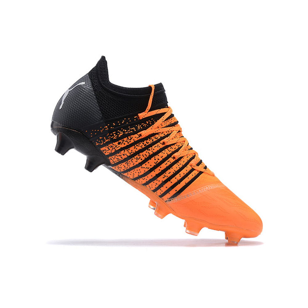 Chuteira Campo Puma Future Z 1.3 FG Laranja e Preta 