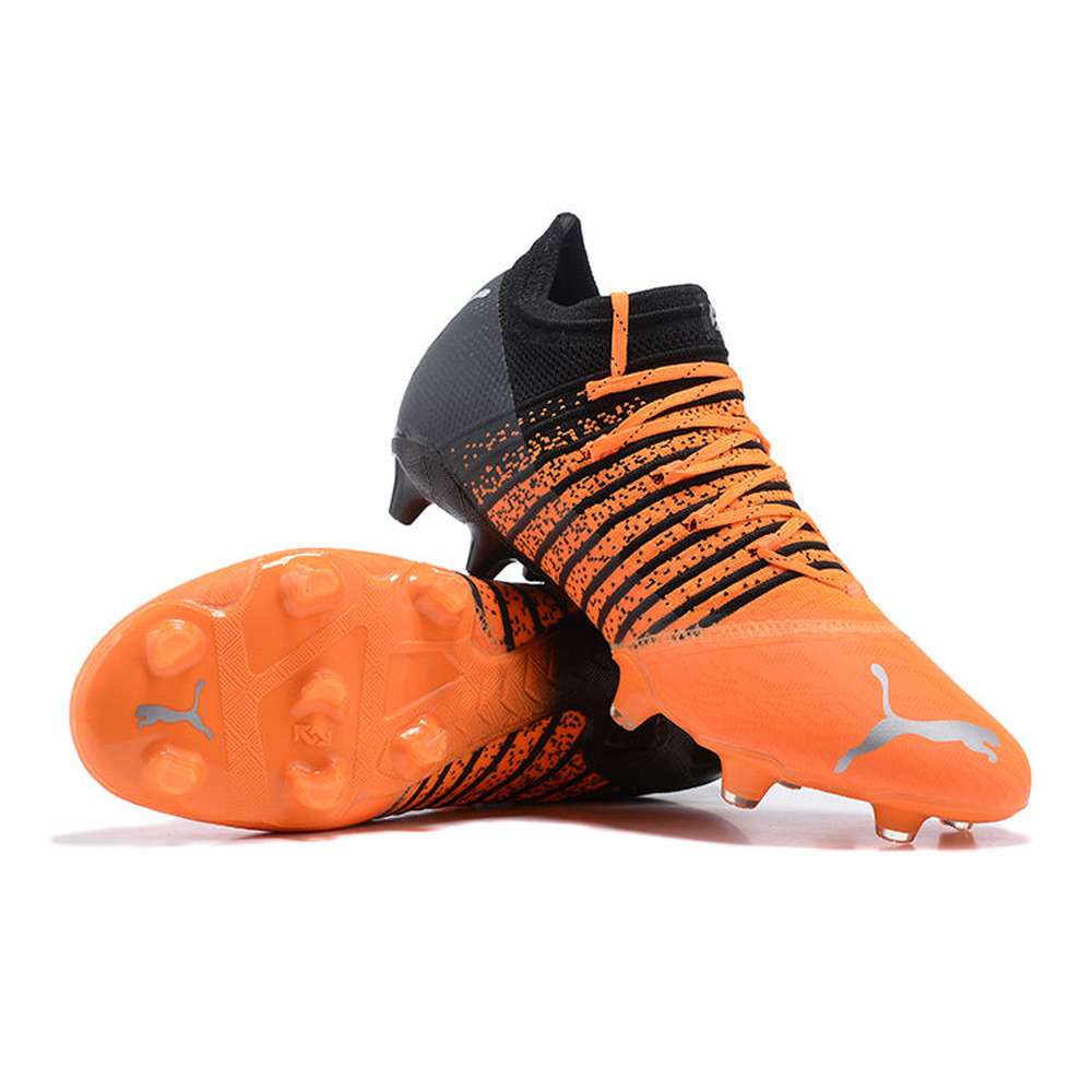 Chuteira Campo Puma Future Z 1.3 FG Laranja e Preta 