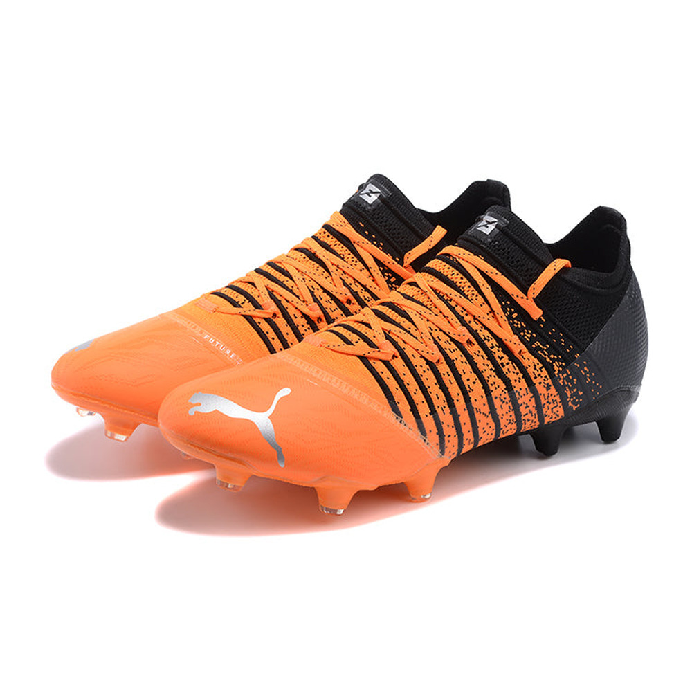 Chuteira Campo Puma Future Z 1.3 FG Laranja e Preta 