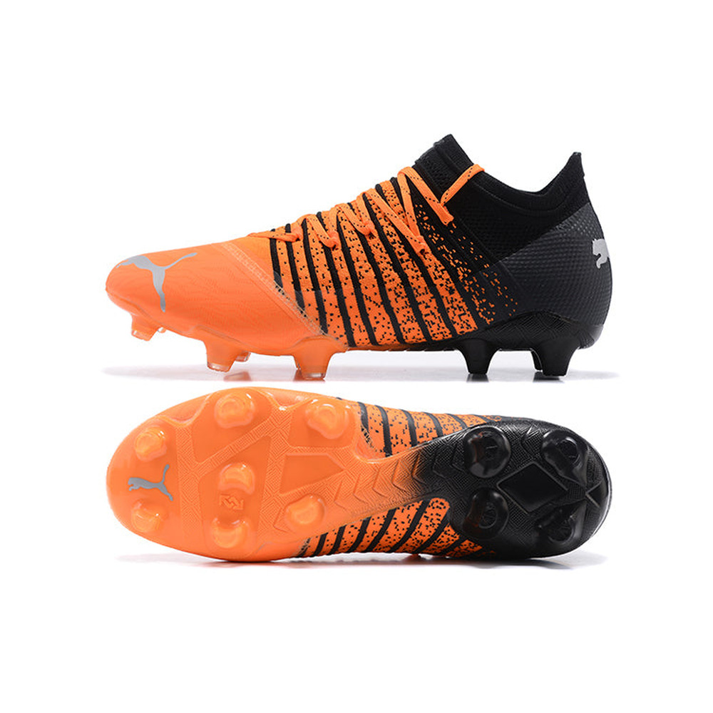 Chuteira Campo Puma Future Z 1.3 FG Laranja e Preta 