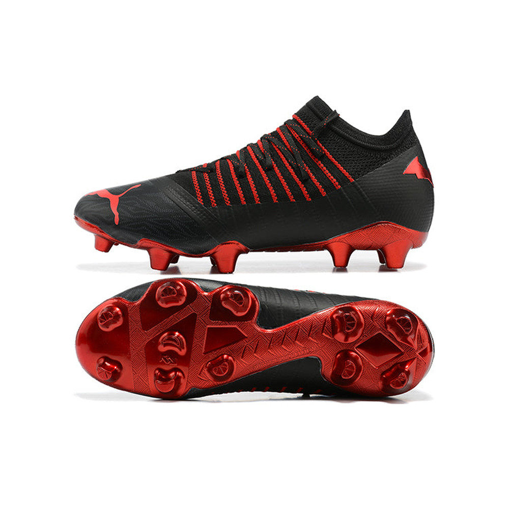 Chuteira Campo Puma Future Z 1.3 FG Preta e Vermelha 
