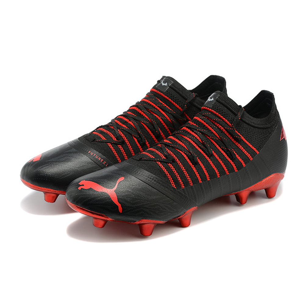 Chuteira Campo Puma Future Z 1.3 FG Preta e Vermelha 