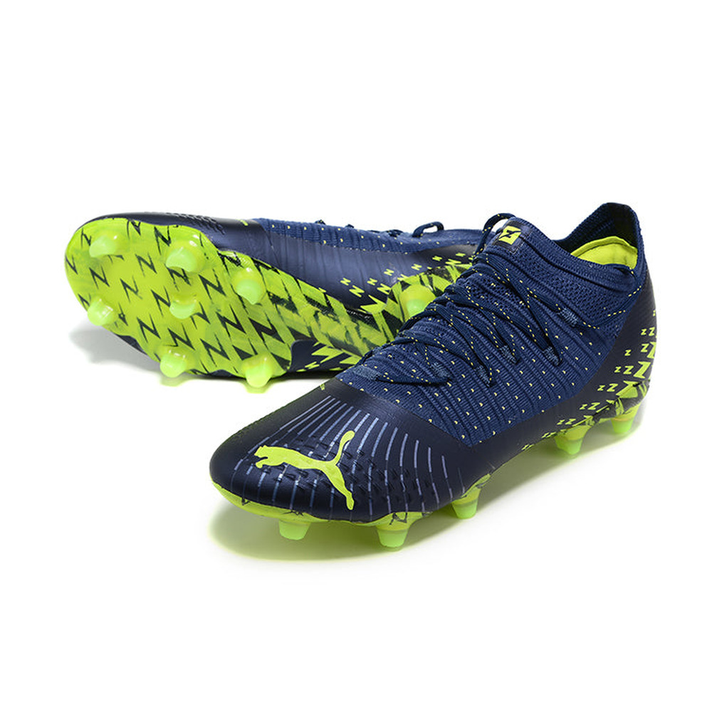 Chuteira Campo Puma Future Z 1.4 FG Azul e Verde 