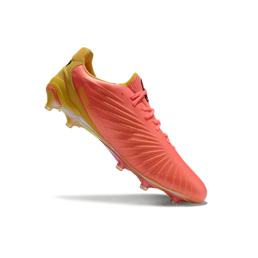 Chuteira Campo Puma King Ultimate FG Rosa e Laranja 