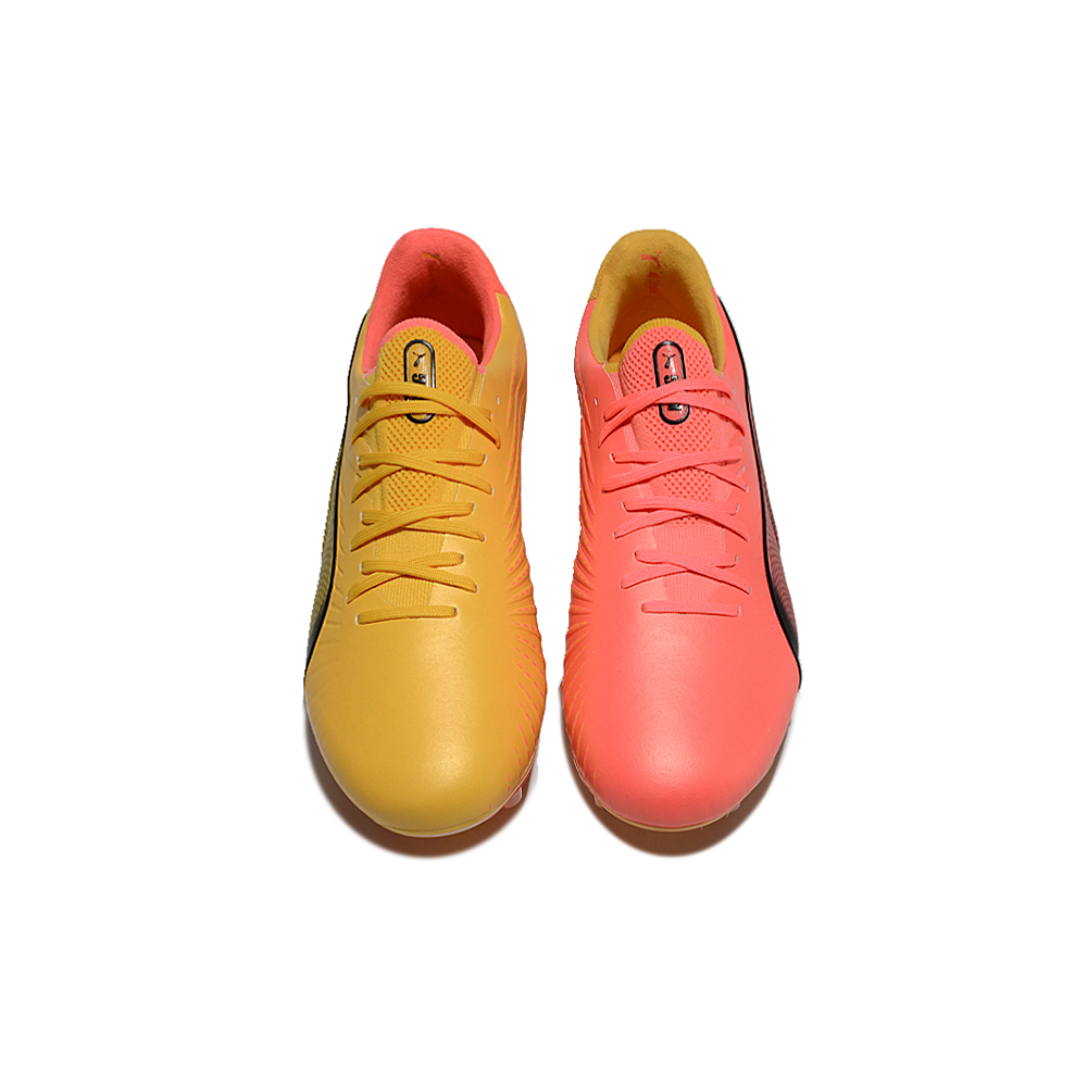 Chuteira Campo Puma King Ultimate FG Rosa e Laranja 