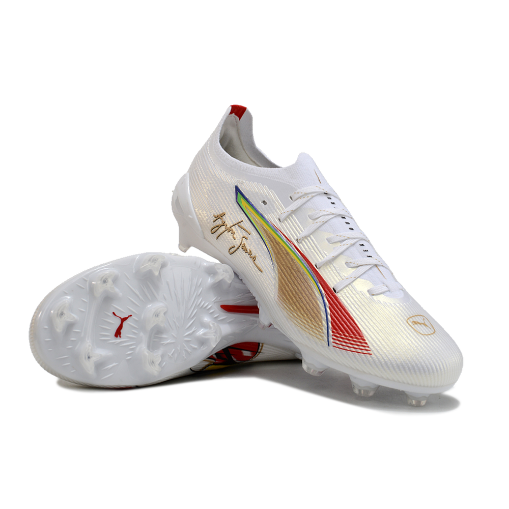 Chuteira Campo Puma Ultra 5 Ultimate FG Branca 