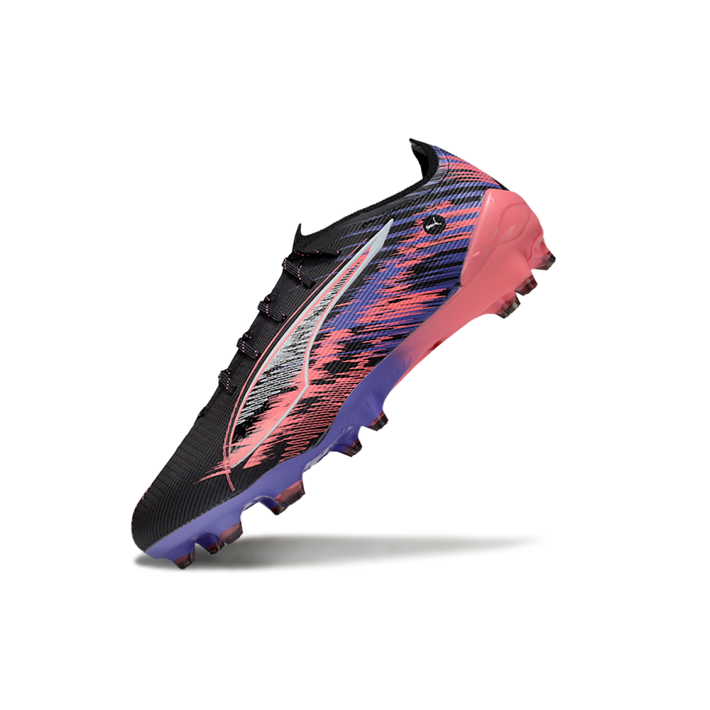 Chuteira Campo Puma Ultra 5 Ultimate FG Preto, Rosa e Roxo