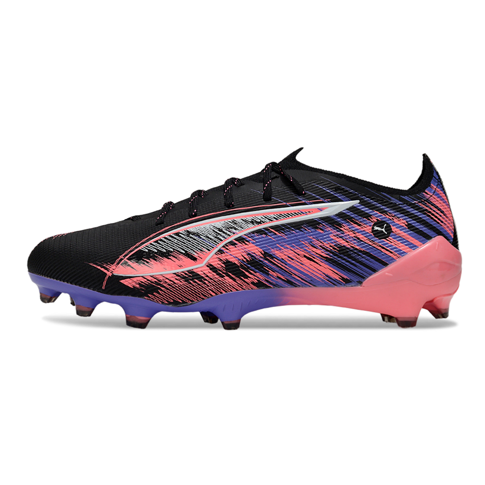 Chuteira Campo Puma Ultra 5 Ultimate FG Preto, Rosa e Roxo