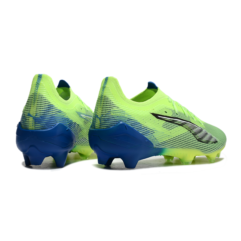 Chuteira Campo Puma Ultra 5 Ultimate FG Verde e Azul 