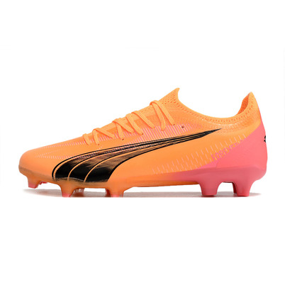 Chuteira Campo Puma Ultra Ultimate FG Laranja e Rosa 