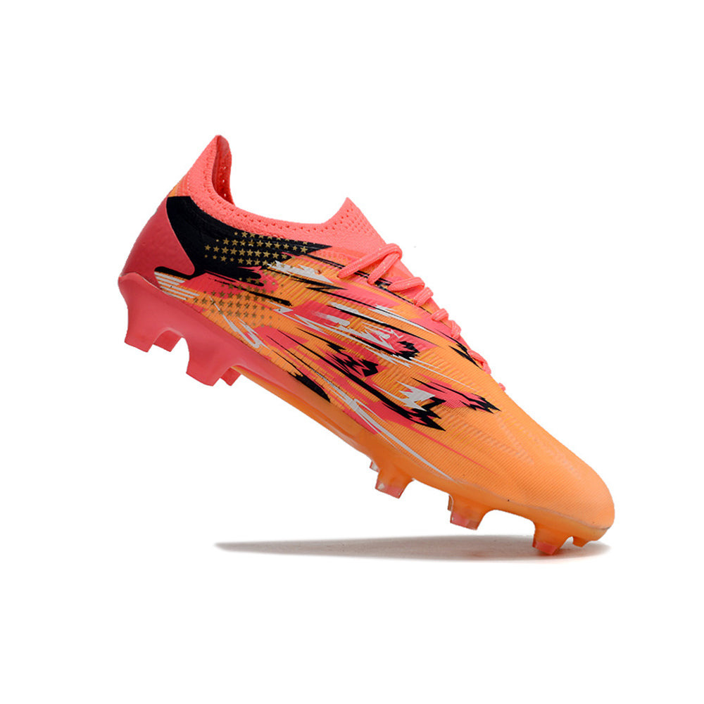 Chuteira Campo Puma Ultra Ultimate FG Laranja e Rosa 