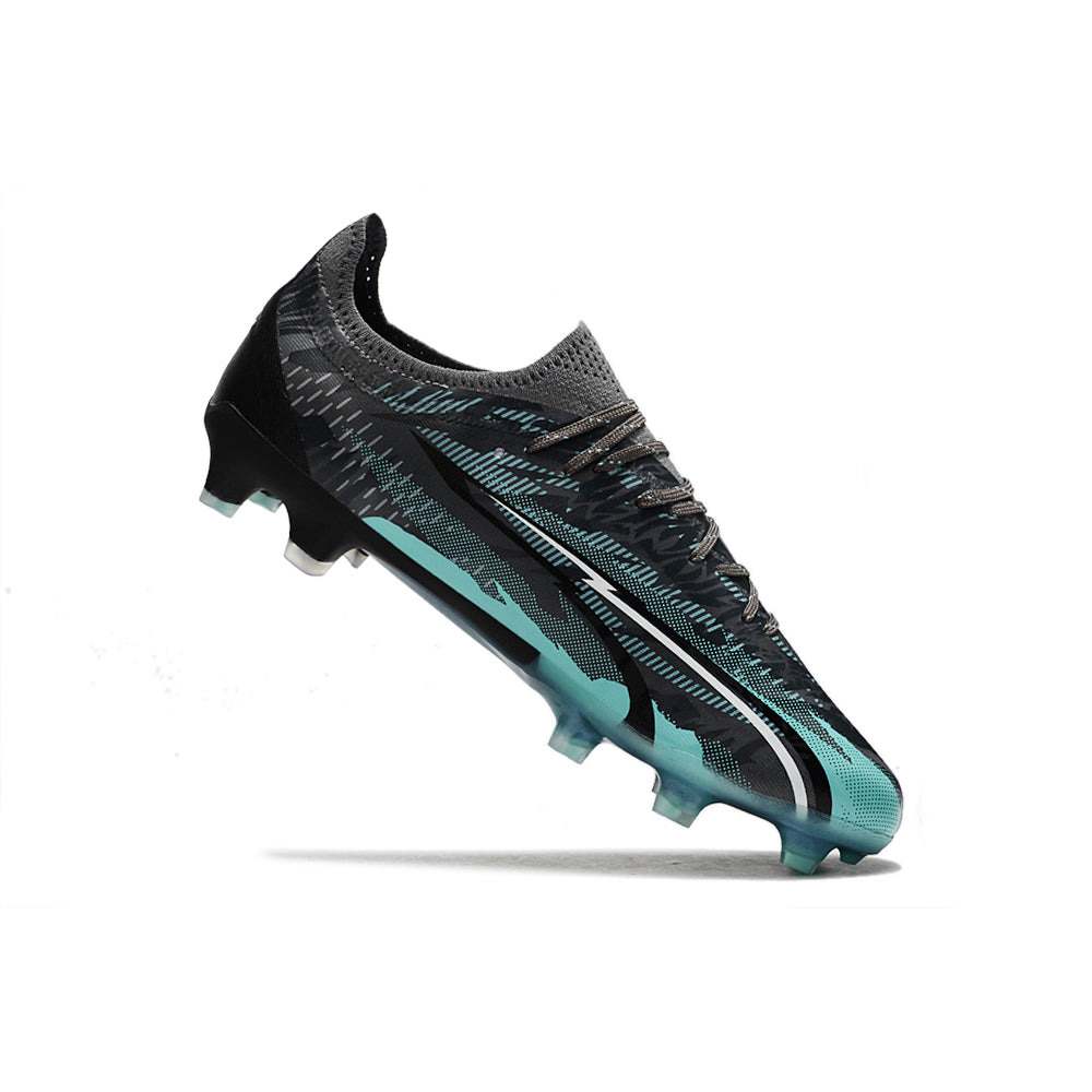 Chuteira Campo Puma Ultra Ultimate FG Preta e Azul
