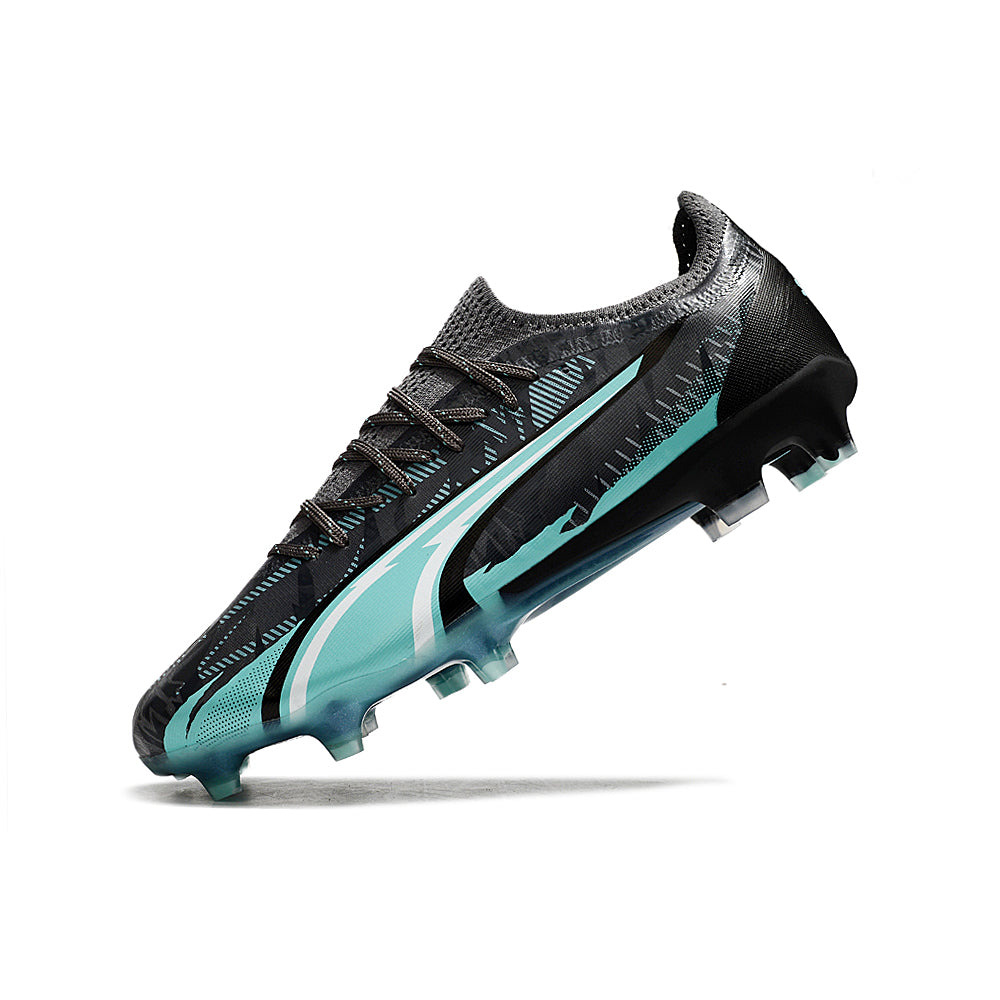 Chuteira Campo Puma Ultra Ultimate FG Preta e Azul