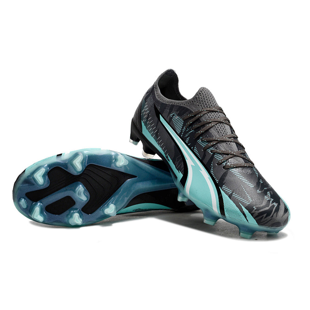 Chuteira Campo Puma Ultra Ultimate FG Preta e Azul