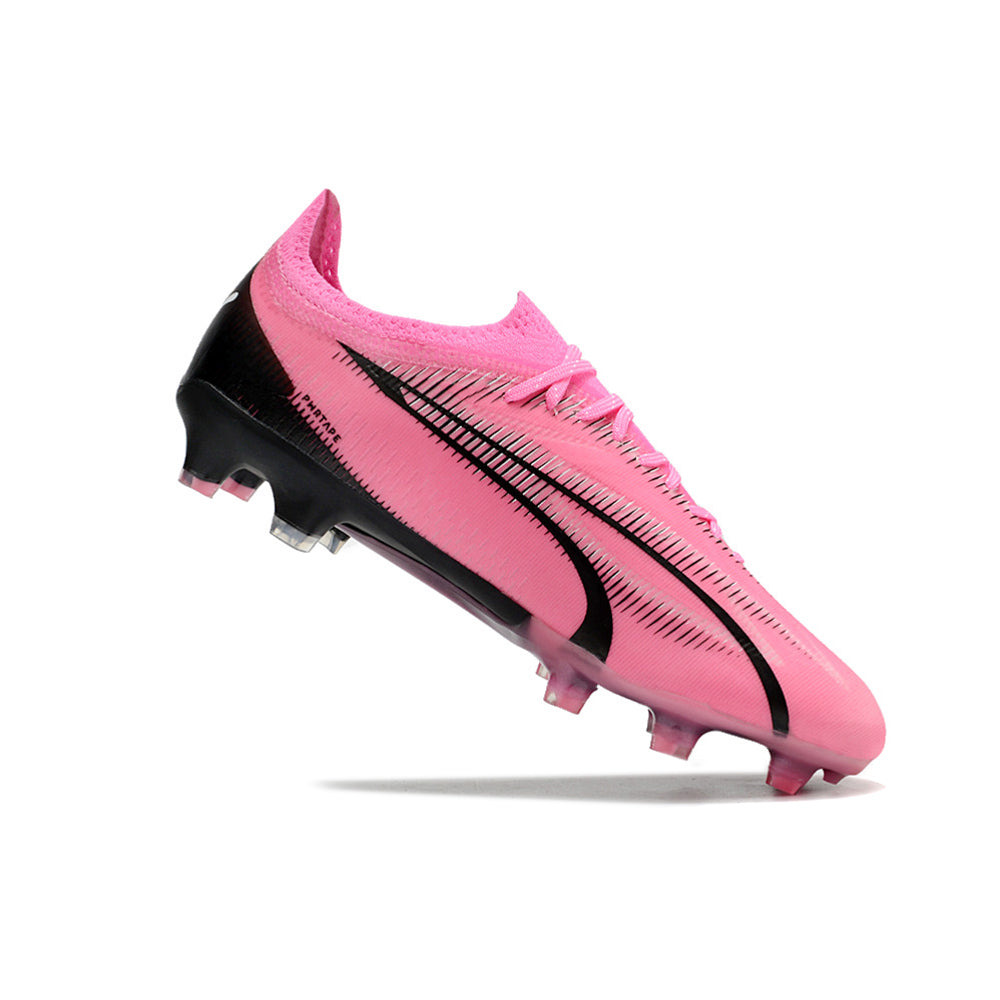Chuteira Campo Puma Ultra Ultimate FG Rosa e Preto 