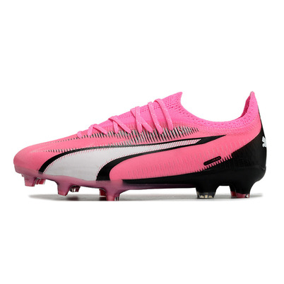 Chuteira Campo Puma Ultra Ultimate FG Rosa e Preto 