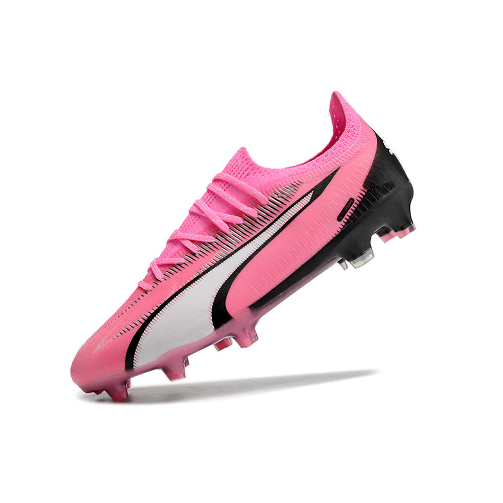 Chuteira Campo Puma Ultra Ultimate FG Rosa e Preto 