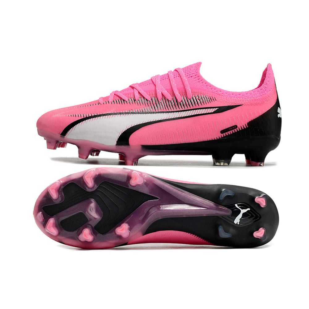 Chuteira Campo Puma Ultra Ultimate FG Rosa e Preto 