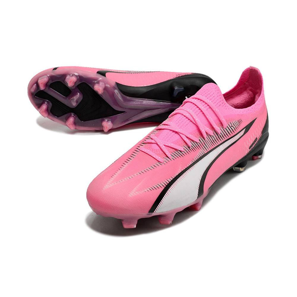 Chuteira Campo Puma Ultra Ultimate FG Rosa e Preto 