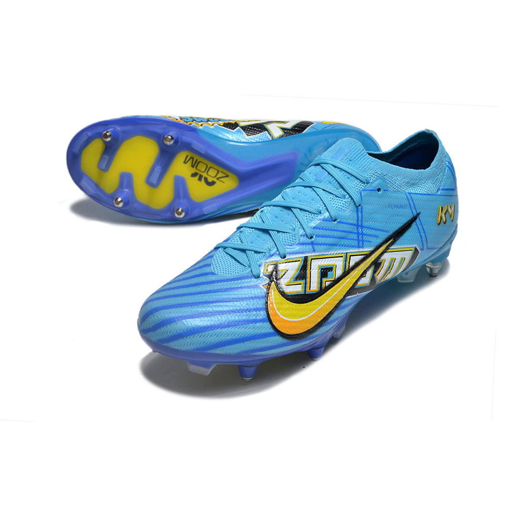 Chuteira de Campo Nike Air Zoom Mercurial Vapor 15 Elite Ponta de Aluminio Azul 
