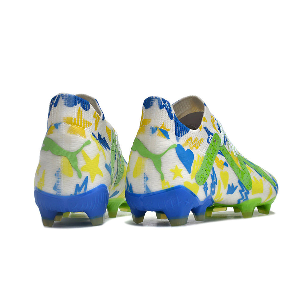 Chuteira de Campo Puma Future Ultimate FG Verde, Amarelo e Azul 