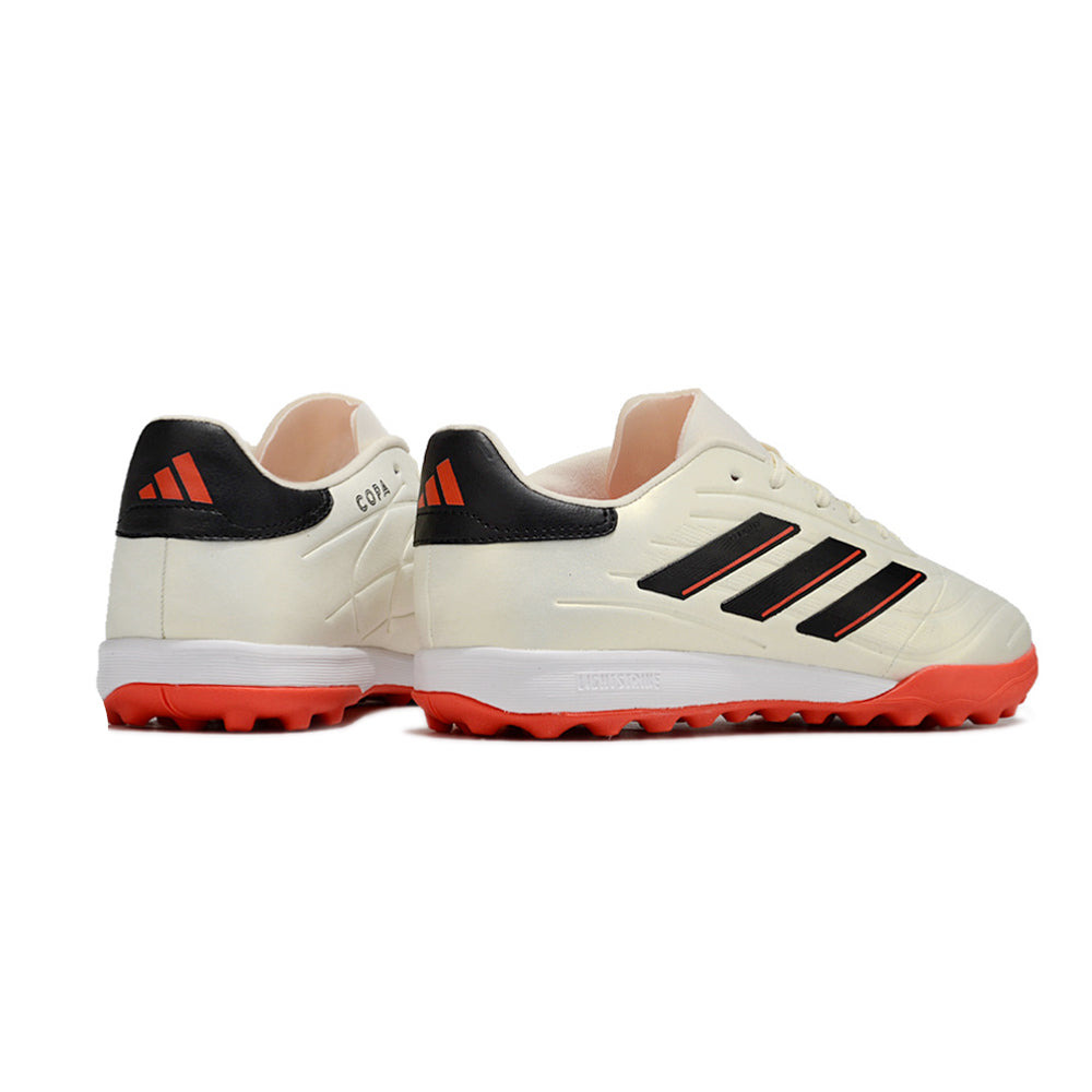 Chuteira Society Adidas Copa Pure.1 TF Bege, Laranja e Preta 