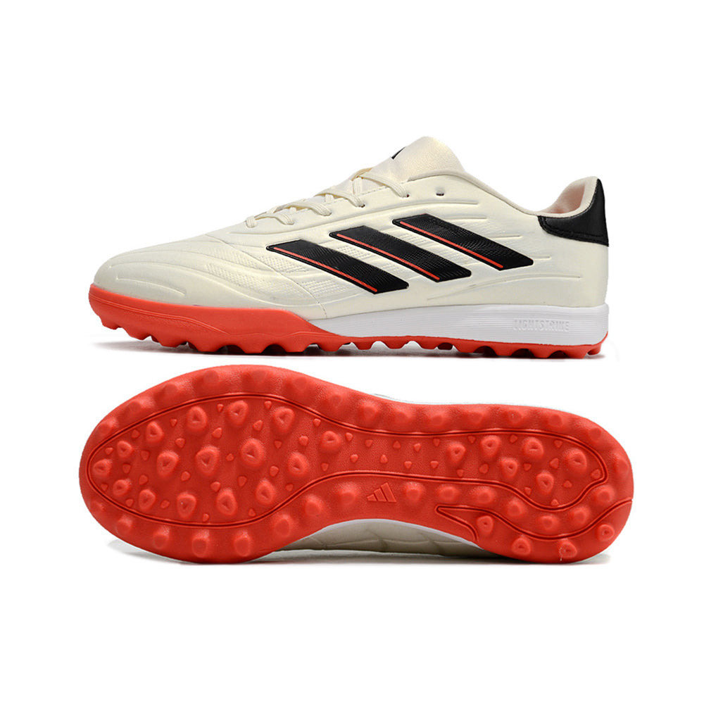 Chuteira Society Adidas Copa Pure.1 TF Bege, Laranja e Preta 