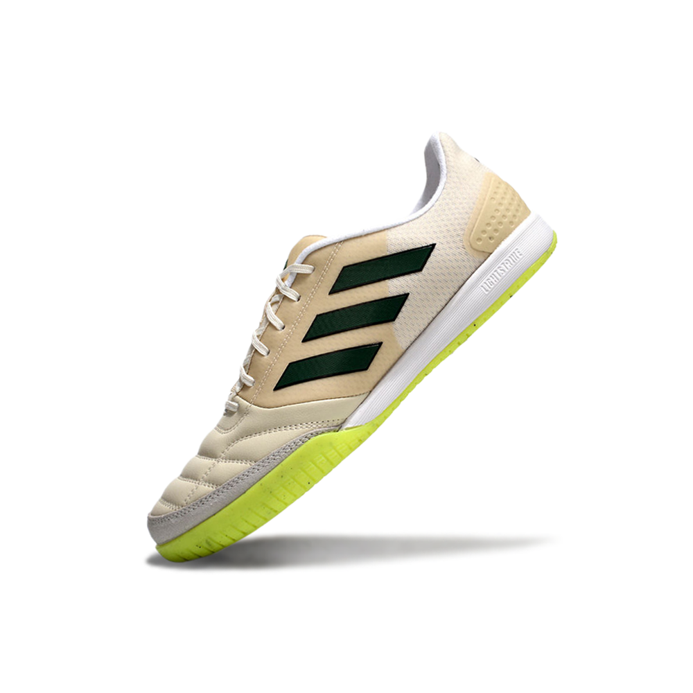 Chuteira Futsal Adidas Competition Top IC Bege e Verde