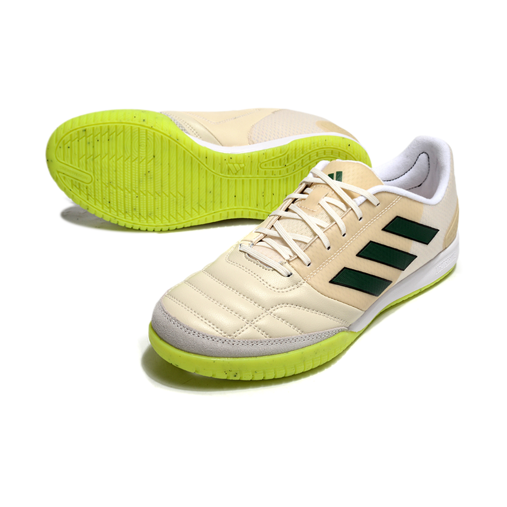 Chuteira Futsal Adidas Competition Top IC Bege e Verde