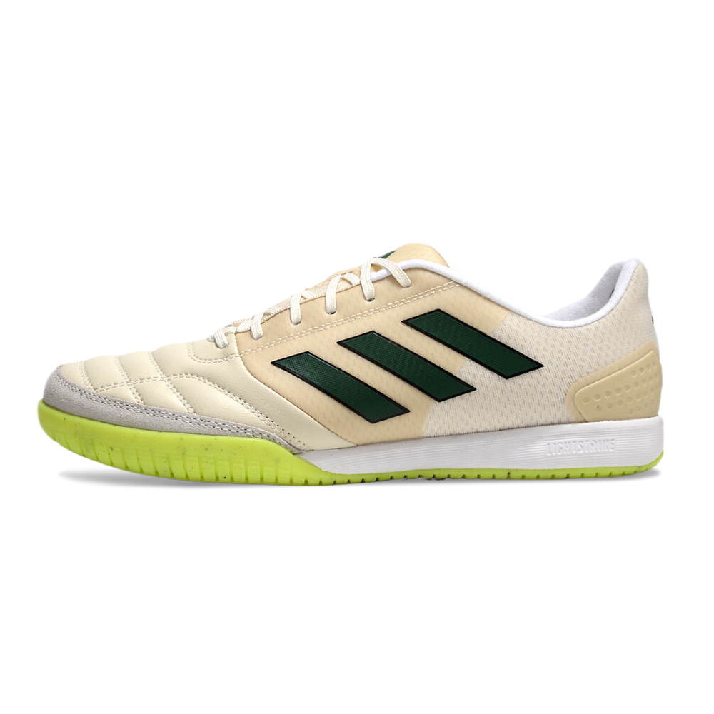 Chuteira Futsal Adidas Competition Top IC Bege e Verde