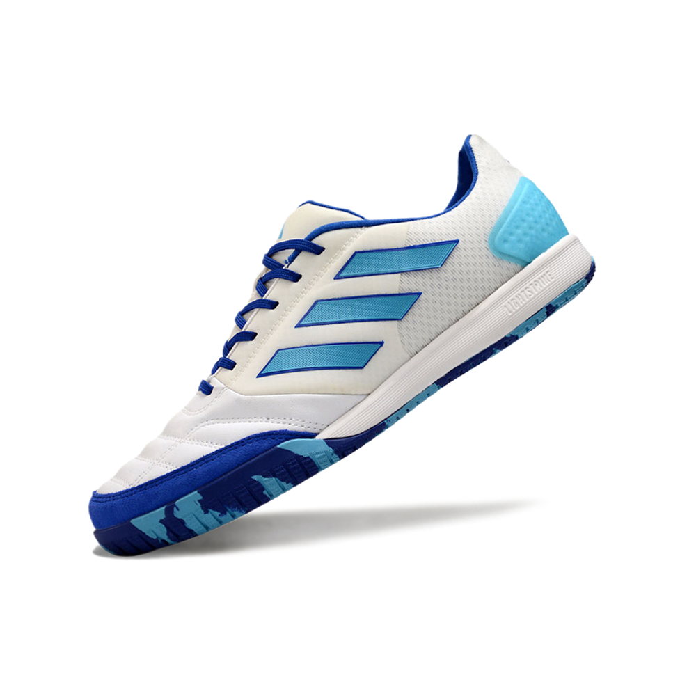 Chuteira Futsal Adidas Competition Top IC Branca e Azul