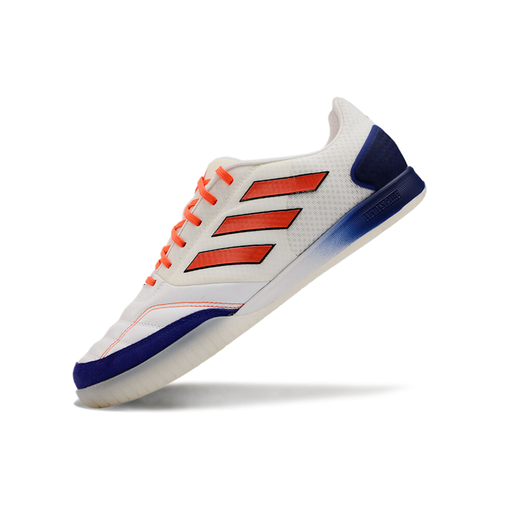 Chuteira Futsal Adidas Competition Top IC Branca, Azul e Vermelho