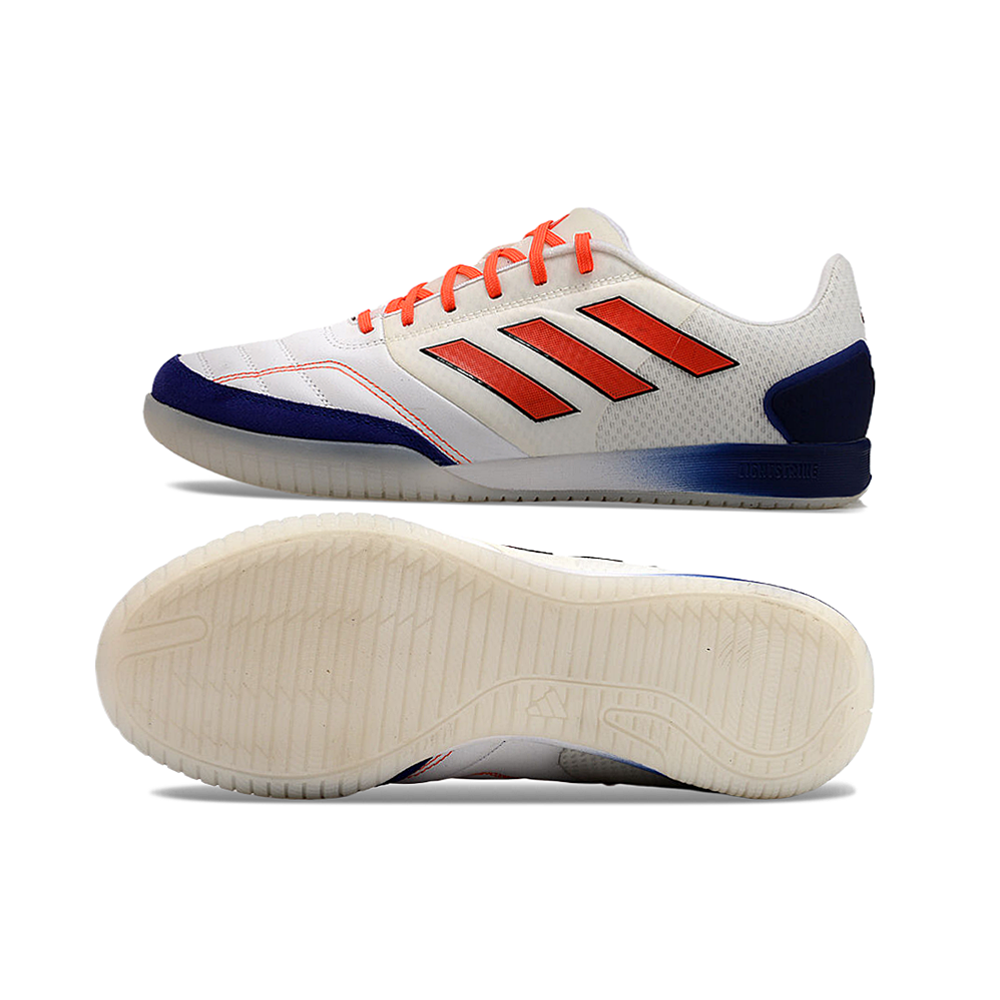 Chuteira Futsal Adidas Competition Top IC Branca, Azul e Vermelho