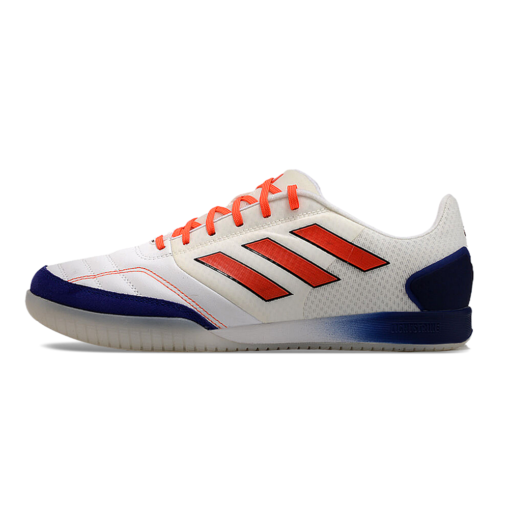 Chuteira Futsal Adidas Competition Top IC Branca, Azul e Vermelho