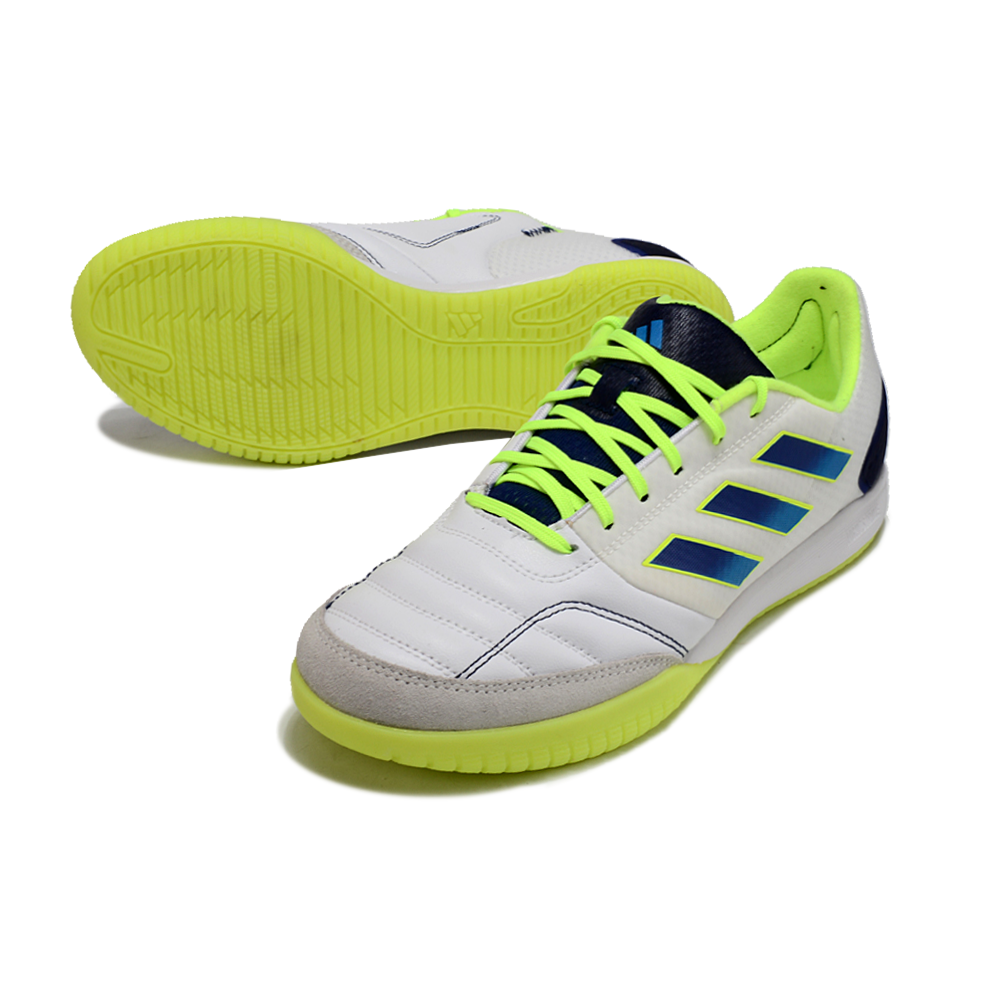 Chuteira Futsal Adidas Competition TOP IC Branca, Verde e Azul