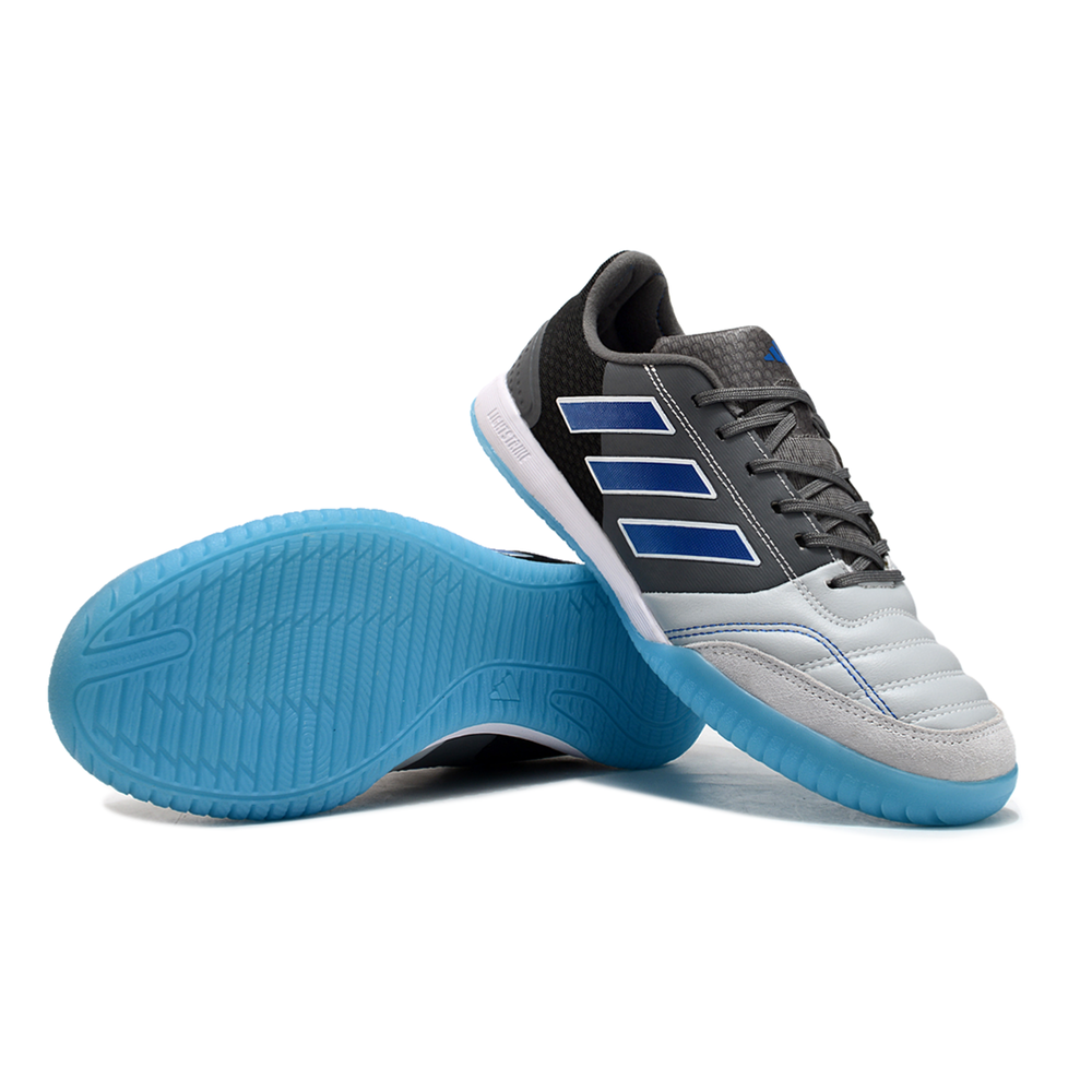Chuteira Futsal Adidas Competition Top IC Cinza, Azul e Branco