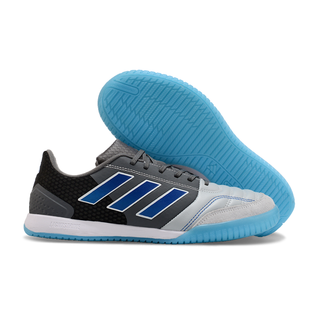 Chuteira Futsal Adidas Competition Top IC Cinza, Azul e Branco