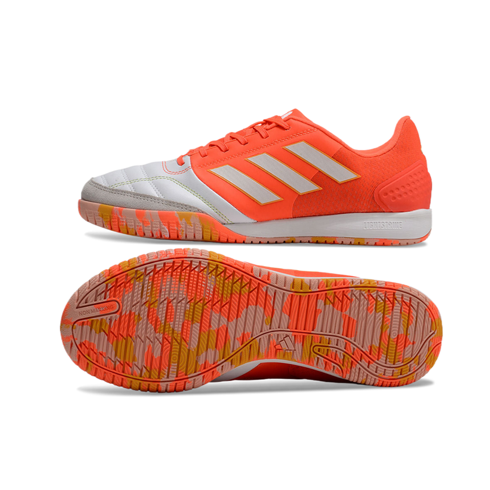 Chuteira Futsal Adidas Competition Top IC Laranja e Branco