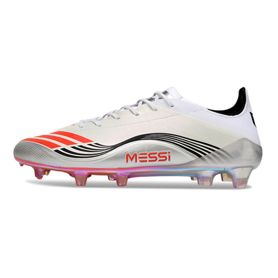Chuteira Campo Adidas F50 FG Branco, Vermelho e Preto 